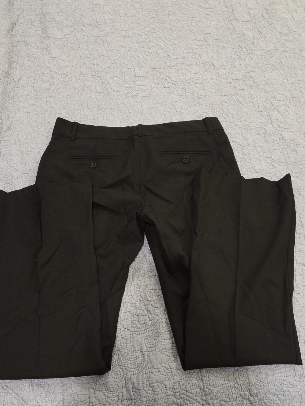 Theory Max C Tailor Dress Pants Black Wool Flare Trousers Size 4📝 - Picture 6 of 13